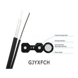 Fibra óptica del cable de Wire Ftth Drop del mensajero de la chaqueta del PVC o de LSZH
