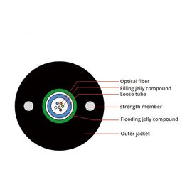 8Diámetro del cable de.9mm GYXTW 12 núcleo G652D tubo central suelto exterior de antena y conducto de fibra óptica cable de cable con chaqueta de PE
