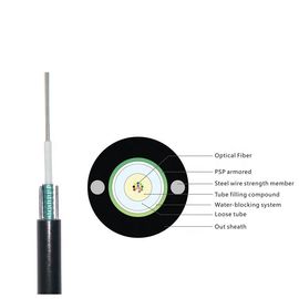 GYXTW 16 núcleo de un solo modo tubo central suelto exterior antena y cable de fibra óptica de conducto
