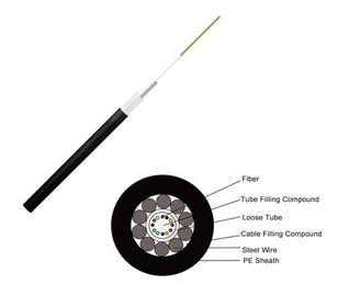 GYXTY 10 núcleo central tubo suelto exterior antena y conducto de un solo modo de cable de fibra óptica