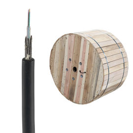 El OEM GYXTY 12 quita el corazón a la antena al aire libre del tubo flojo central externo negro del PE y canaliza el cable de fribra óptica del SM