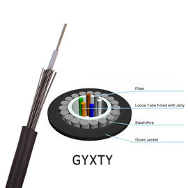 Proveedor aéreo al aire libre del cable de fribra óptica del tubo flojo central del solo modo de la base de China GYXTY 16