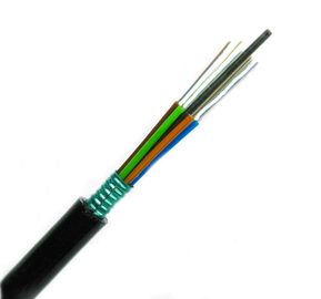 Modo trenzado tubo flojo del cable de fribra óptica acorazado aéreo al aire libre de la base 2-144 de GYTS solo
