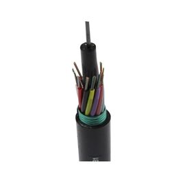 Cable de fribra óptica aéreo al aire libre trenzado tubo flojo del solo modo de la base del conducto 24 de GYTS