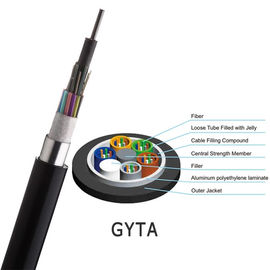 24 tubos flojos de la base trenzaron la antena de GYTA y el cable de fribra óptica de China del solo modo de la base del conducto 96