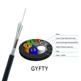 Cables de fibra óptica totalmente dieléctricos de tubo suelto FRP 12 de núcleo con carcasa exterior de hilo de aramida PE/LSZH
