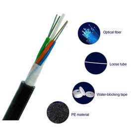 Cable de fribra óptica al aire libre de la base GYFTY G652D de FRP 122-144