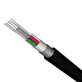 El tubo flojo de China trenzó GYTA aéreo y canaliza el cable de fribra óptica acorazado al aire libre del solo modo de 144 bases