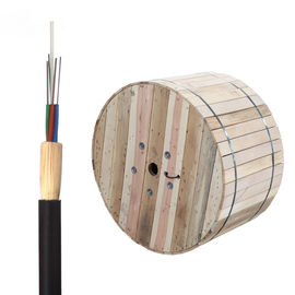 Todo el cable de fribra óptica aéreo al aire libre autosuficiente dieléctrico de la base de ADSS 72 con la chaqueta doble, envoltura externa de PE/AT