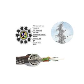 48 cable de fribra óptica acorazado aéreo al aire libre de la base ACS OPGW (cable de toma de tierra de arriba compuesto de fibra óptica)