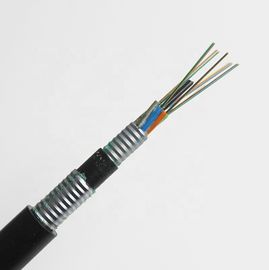 Modo de la envoltura GYTA53/GYTS53 del doble del HDPE solo acorazado sobre el cable de fribra óptica al aire libre enterrado directo
