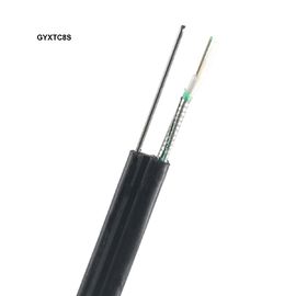 El cuadro al aire libre 8 del Uni-tubo del cable de fribra óptica de la envoltura externa negra del HDPE de GYXTC8S forma al solo mensajero del alambre