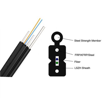 FTTH caen el cable 1 2 4 tipo fibra óptica del arco de la envoltura de la base LSZH en las redes de ordenadores
