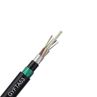 6 fibra acorazada del solo modo G652D del cable de fribra óptica de la base para la armadura de acero inoxidable del conducto y del cable arieal