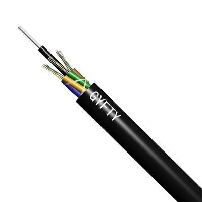 Solo modo aéreo negro GYFTY 6/12/24 par de FRP del cable de fibra óptica del tubo flojo