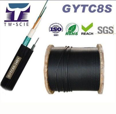 OEM 8 12 24 cuadros aéreos autosuficientes 8 cable de fribra óptica (GYTC8S) de la base FIG8