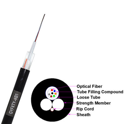 Miembro de fuerza central acorazado del cable de Ethernet de la fibra óptica del hilado de cristal GYFTY-FS RFP