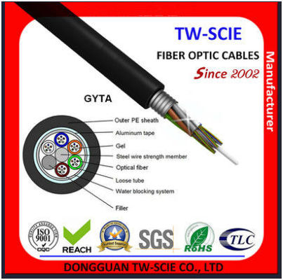 24 solos modos de la base y cable de fribra óptica acorazado con varios modos de funcionamiento para el conducto y el uso al aire libre