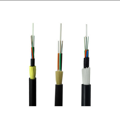 No metálico 12 núcleos ADSS cable de fibra óptica antena autosuficiente para telecomunicaciones de potencia