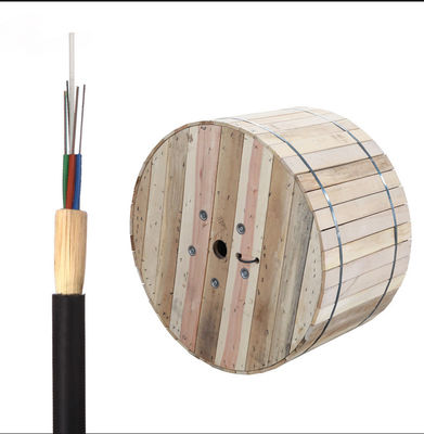 G652D aéreo toda la envoltura dieléctrica del HDPE del negro del cable de fribra óptica FRP de ADSS