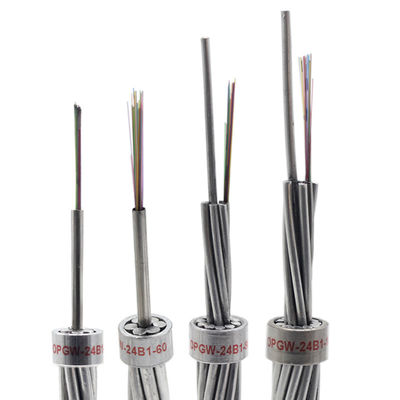 Tubo de acero inoxidable de fibra óptica OPGW 82.0kN Max tensión de trabajo para exteriores
