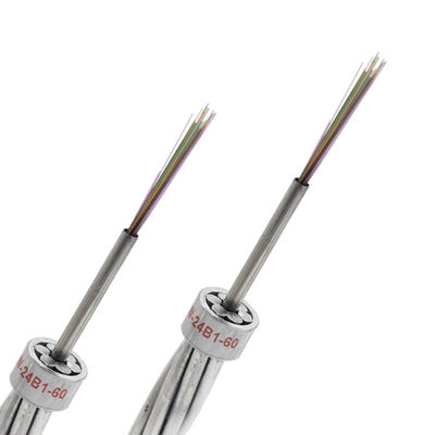 24 de la base del tubo OPGW del cable de fribra óptica del revestimiento circularidades de aluminio el ≤1.0% no para el reemplazo del cable de toma de tierra aéreo