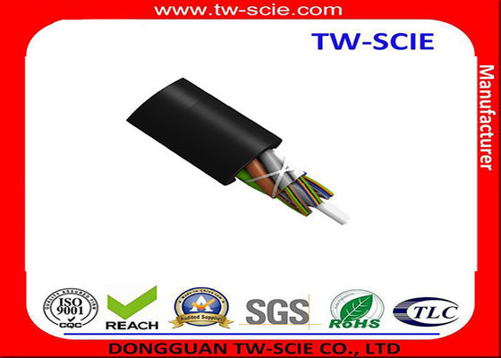Envoltura externa de la fibra de GYFTY del cable del filamento del HDPE al aire libre aéreo del cable de fribra óptica para Communicaiton Transmisson