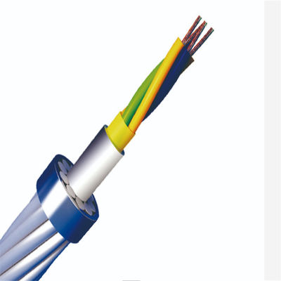 Cable de fibra óptica revestido de aluminio del alambre de acero OPGW del cable de arriba del cable de toma de tierra OPGW
