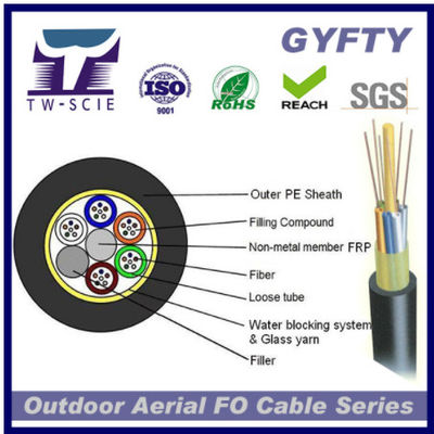 El cable acorazado suave de la red, cable de fribra óptica multi del filamento con la central de FRP fortalece