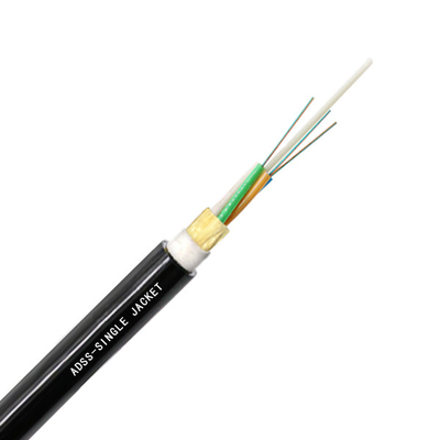12 cable de fribra óptica aéreo autosuficiente al aire libre del palmo el 100m ADSS de Fibra Optica ADSS del solo precio jacketFactory de la base