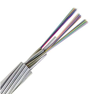 24/48 alambre de Opgw Aeirlal del poder del solo modo G652d del cable de fribra óptica de la base OPGW