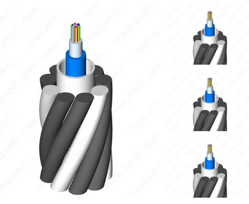24/48 alambre de Opgw Aeirlal del poder del solo modo G652d del cable de fribra óptica de la base OPGW