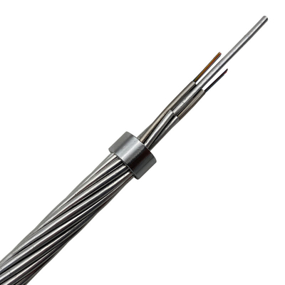 36 cable autosuficiente de fibra óptica de la comunicación del cable OPGW de la base para el reemplazo del cable de toma de tierra del aerail